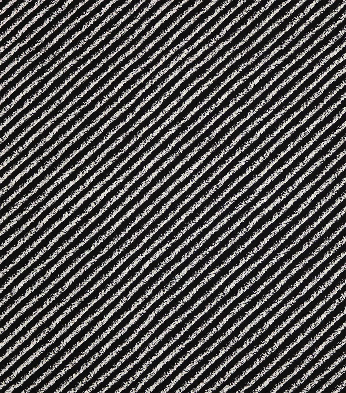 Black & White Diagonal Stripe Super Snuggle Flannel Fabric