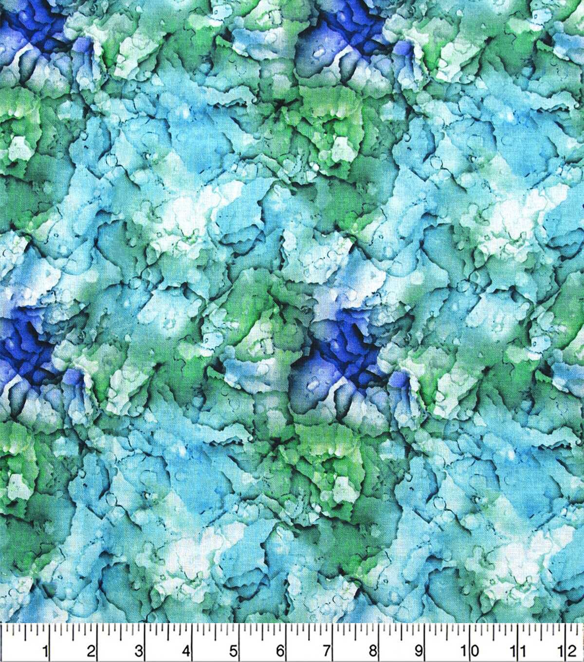 Teal Watercolor Blender Quilt Cotton Fabric by Keepsake Calico