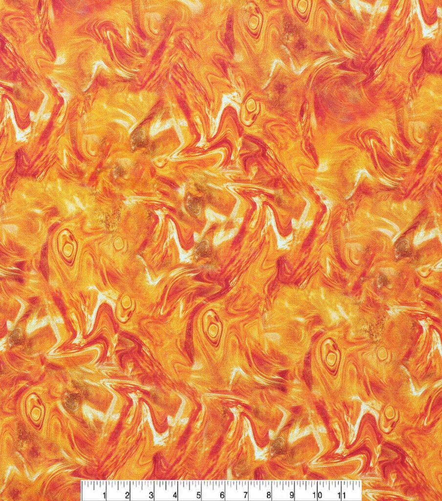 Orange Oil Slick Quilt Cotton Fabric by Keepsake Calico