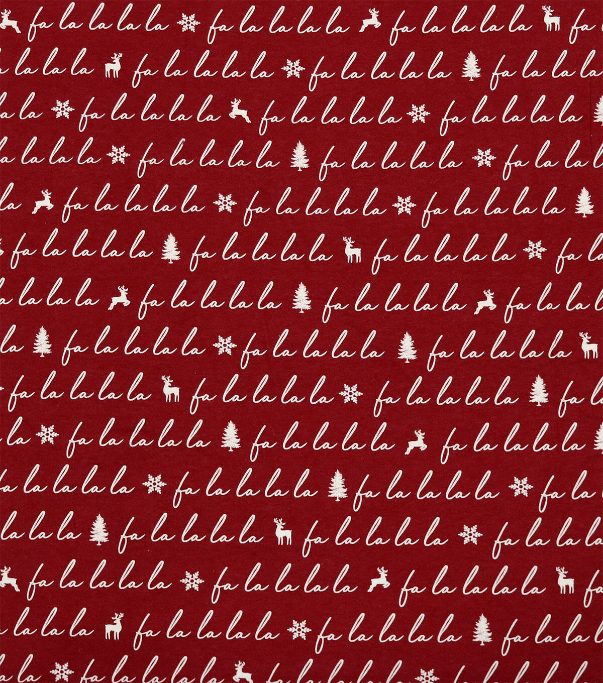 Fa La La on Red Super Snuggle Christmas Flannel Fabric