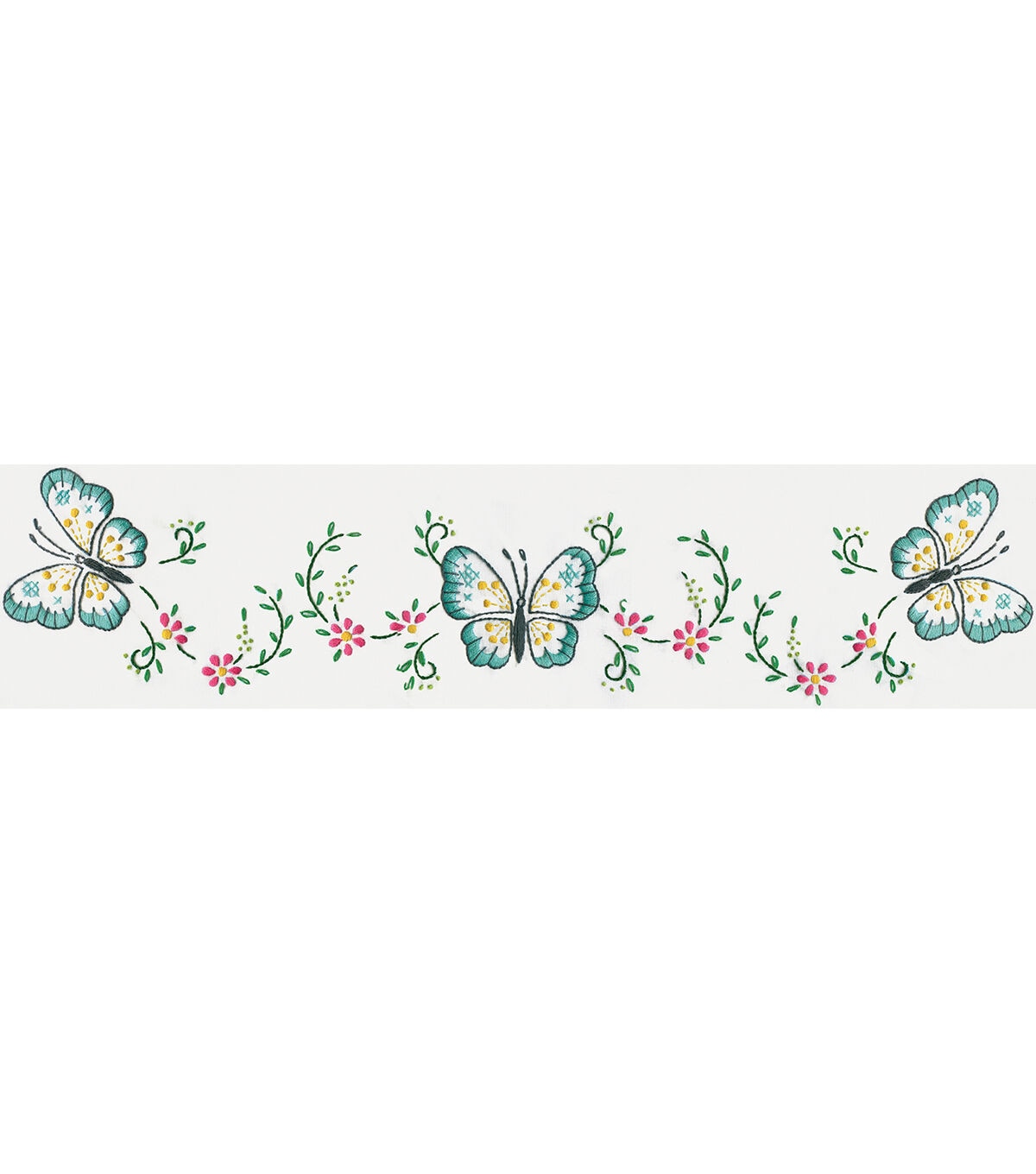 Design Works 30 x 20 Butterfly Stamped Embroidery Pillowcases 2pk