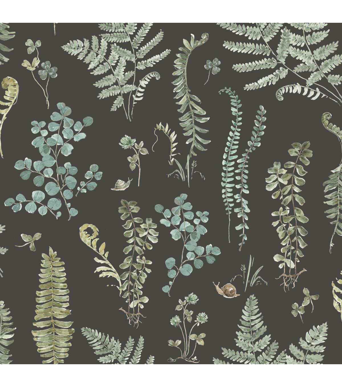 RoomMates 18 x 18' Forest Fern Study Peel & Stick Wallpaper