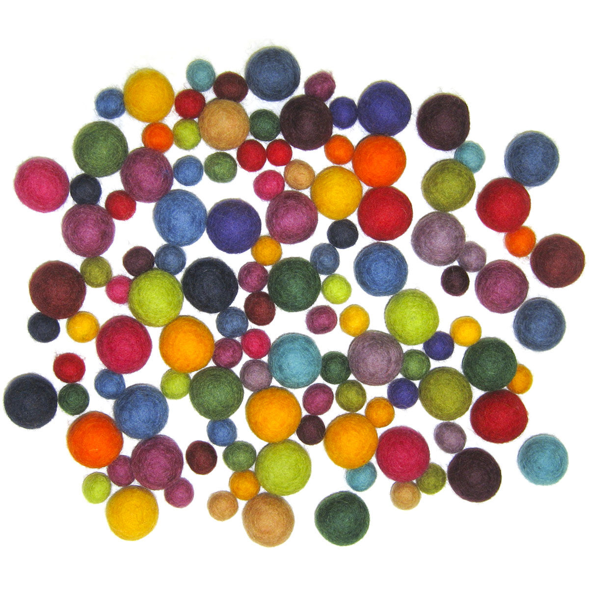 Feltworks 115ct Embellishments Value Pack Needle Felting Balls