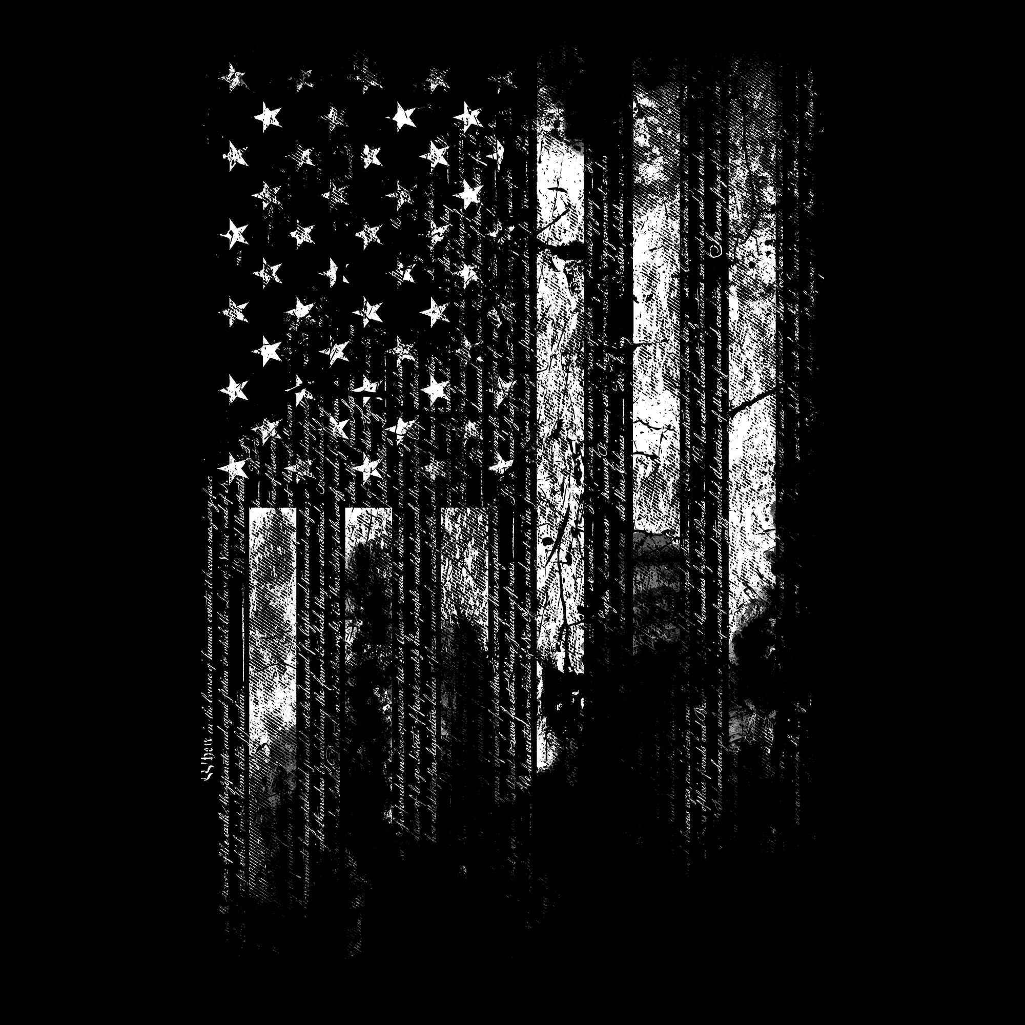 1776 Flag Hoodie - Black