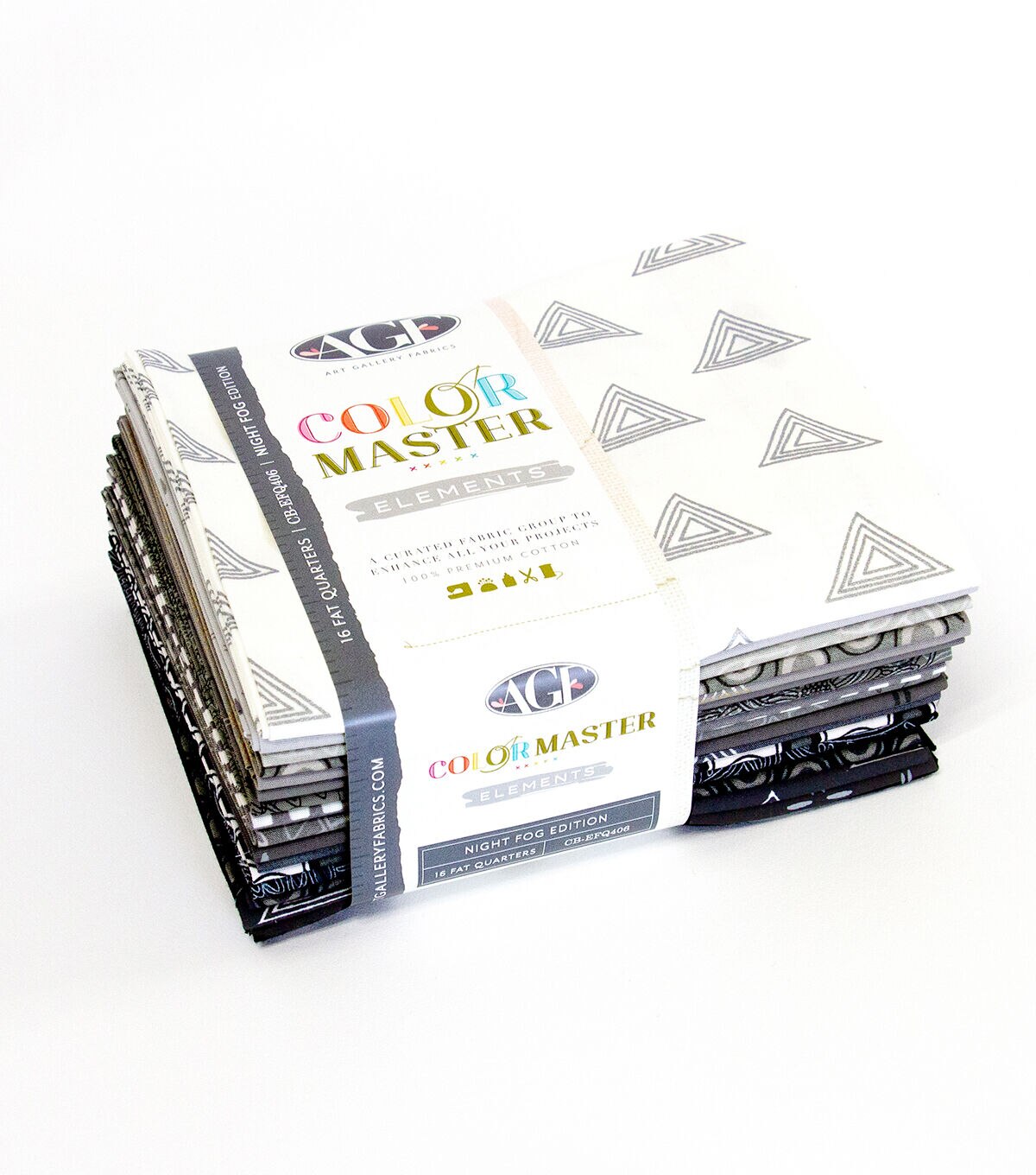 Art Gallery Fabrics Night Fog 16Pc Color Master Cotton Fabric Quarter Bundle
