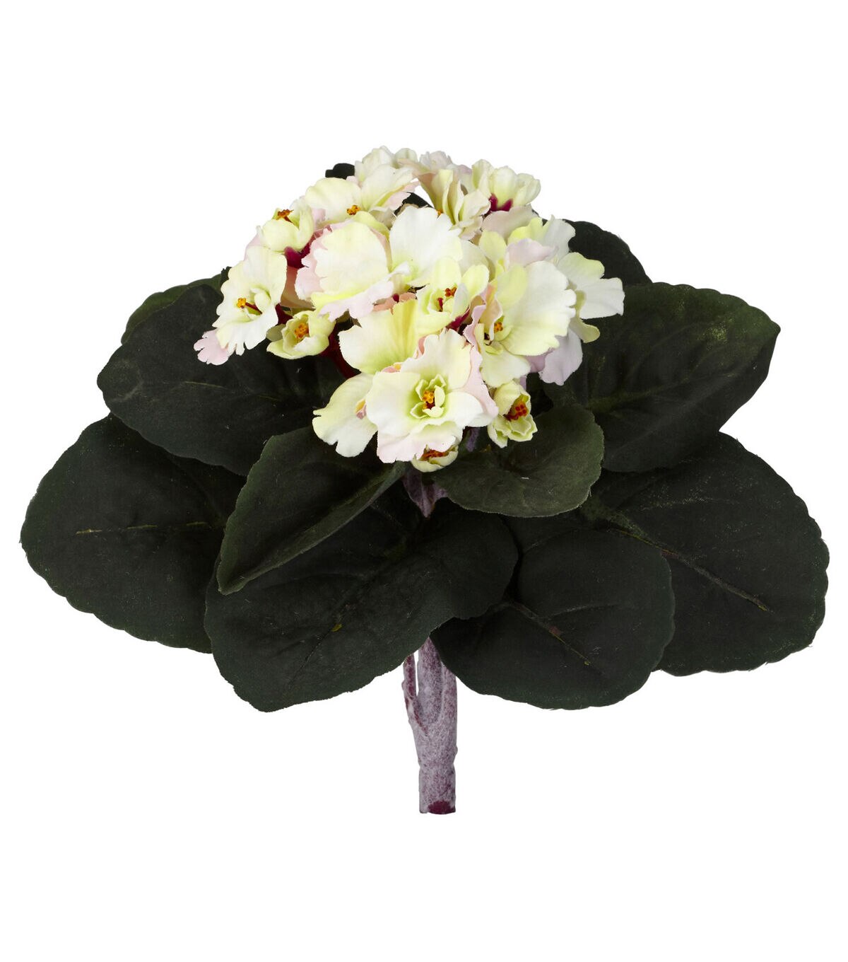 Nearly Natural 9 White African Violet Artificial Plant 6ct