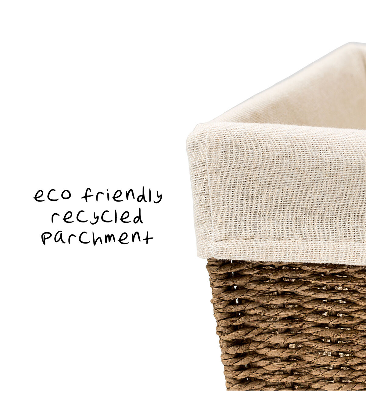 Honey Can Do 13 x 10 Brown Parchment Cord Basket With Liner