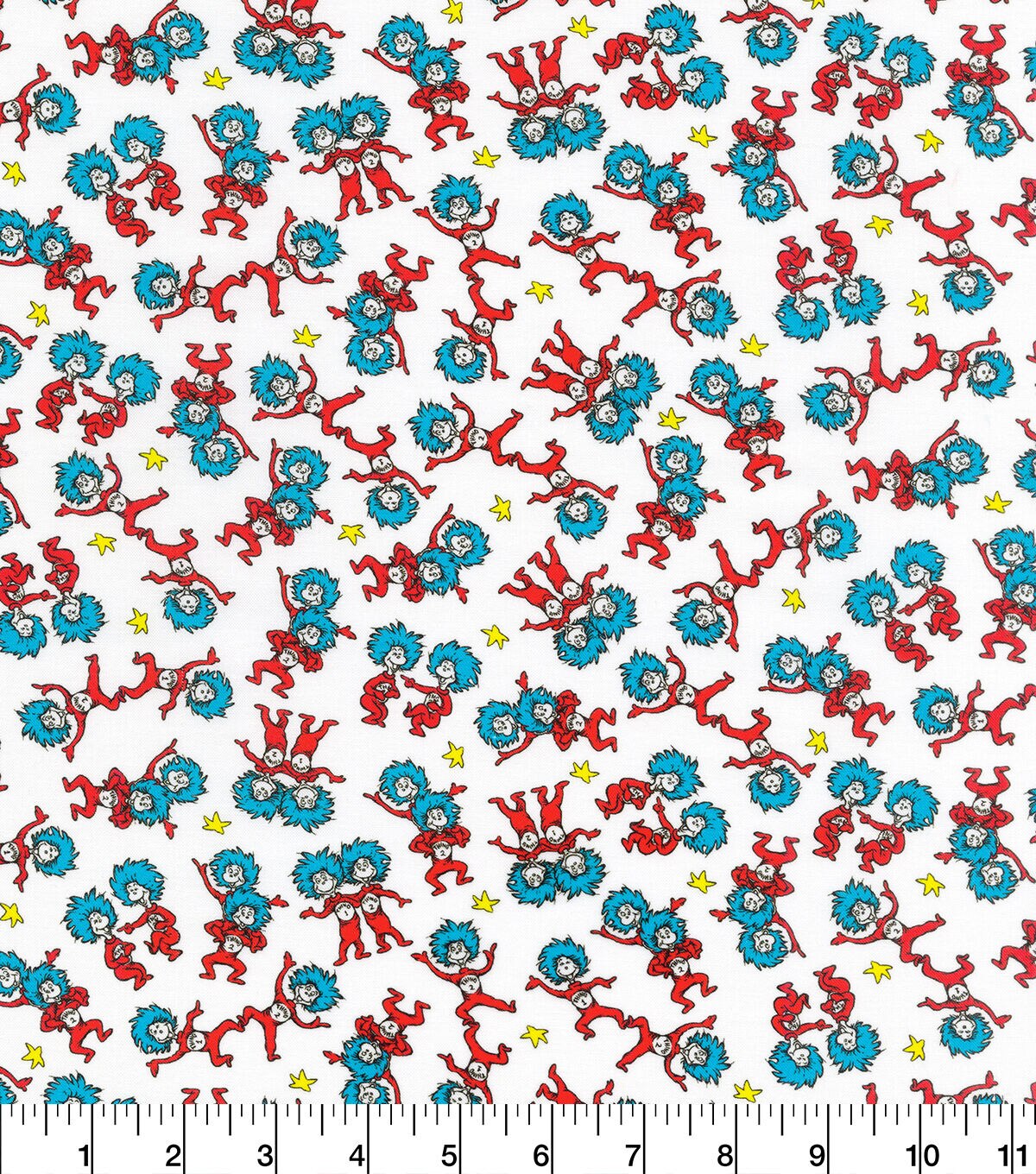 Robert Kaufman Dr Seuss Tiny Thing 1 Thing 2 Cotton Fabric