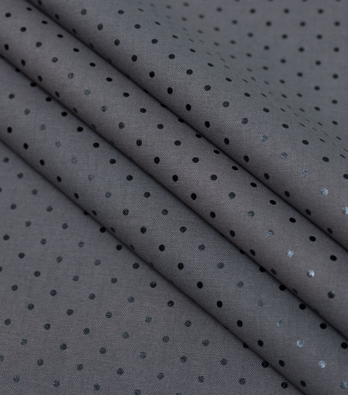 Gray Pin Dot Foil Cotton Fabric by Keepsake Calico