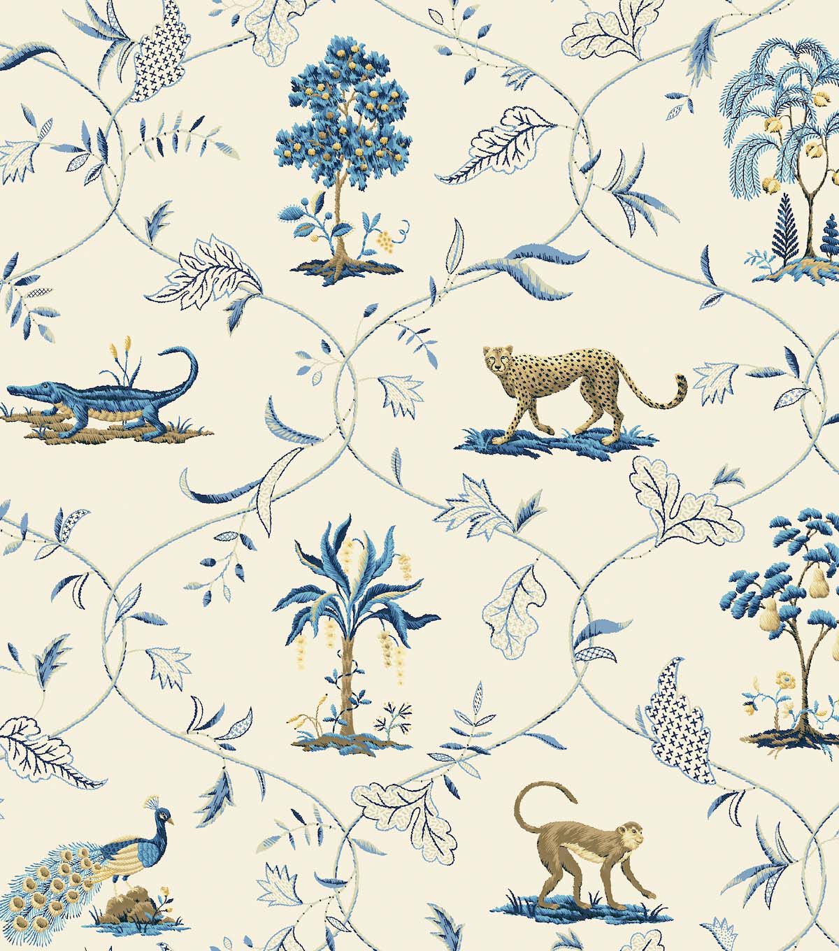 Surface Style 20.5' x 18' Azure Villandry Peel & Stick Wallpaper