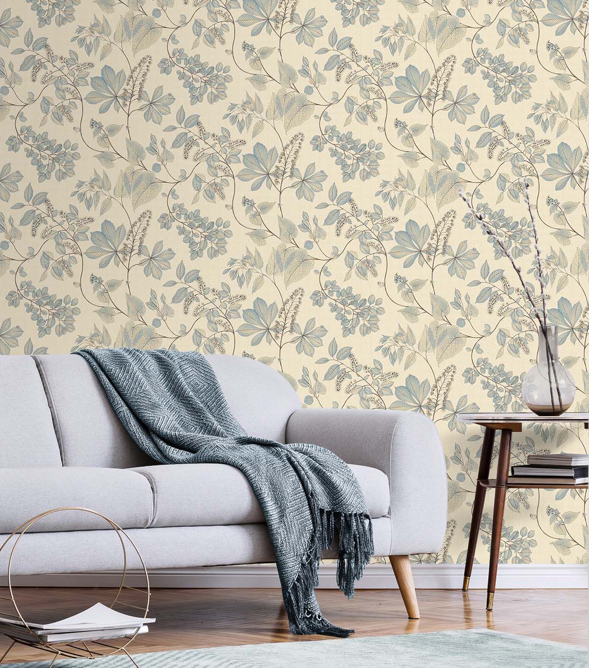 Surface Style 20.5' x 18' Cloud Arboretum Botanical Peel & Stick Wallpaper
