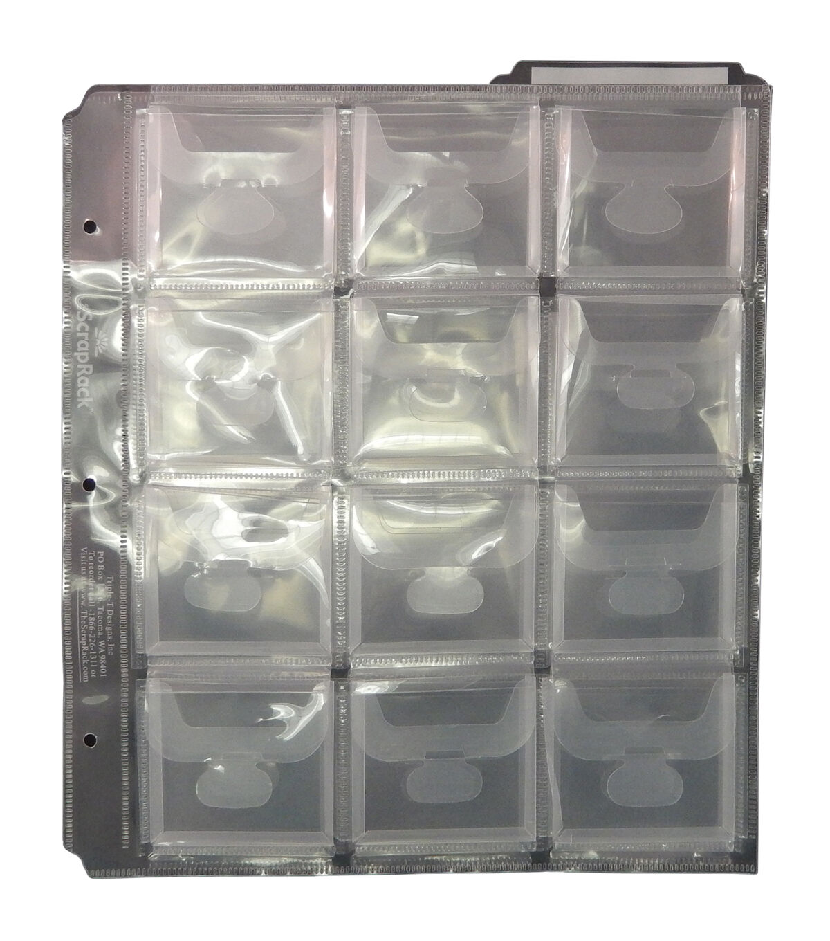 Totally Tiffany 3 x 3 Scrap Rack 24 Pocket Embellishment Storage Pages