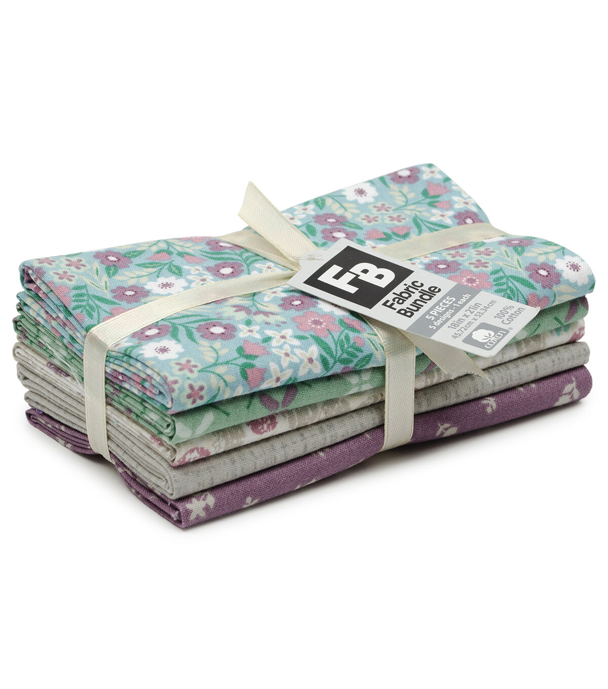 18 x 21 Floral Cotton Fabric Quarters 5ct by Keepsake Calico