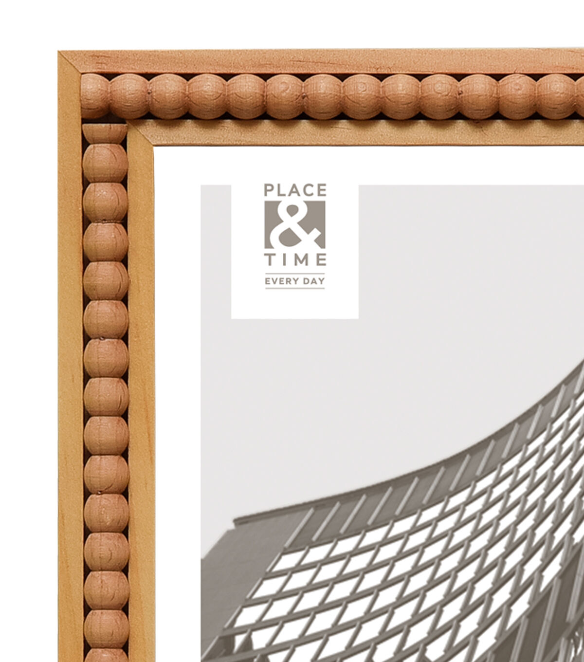 5 x 7 Distress Natural Beaded Tabletop Picture Frame by Place & Time