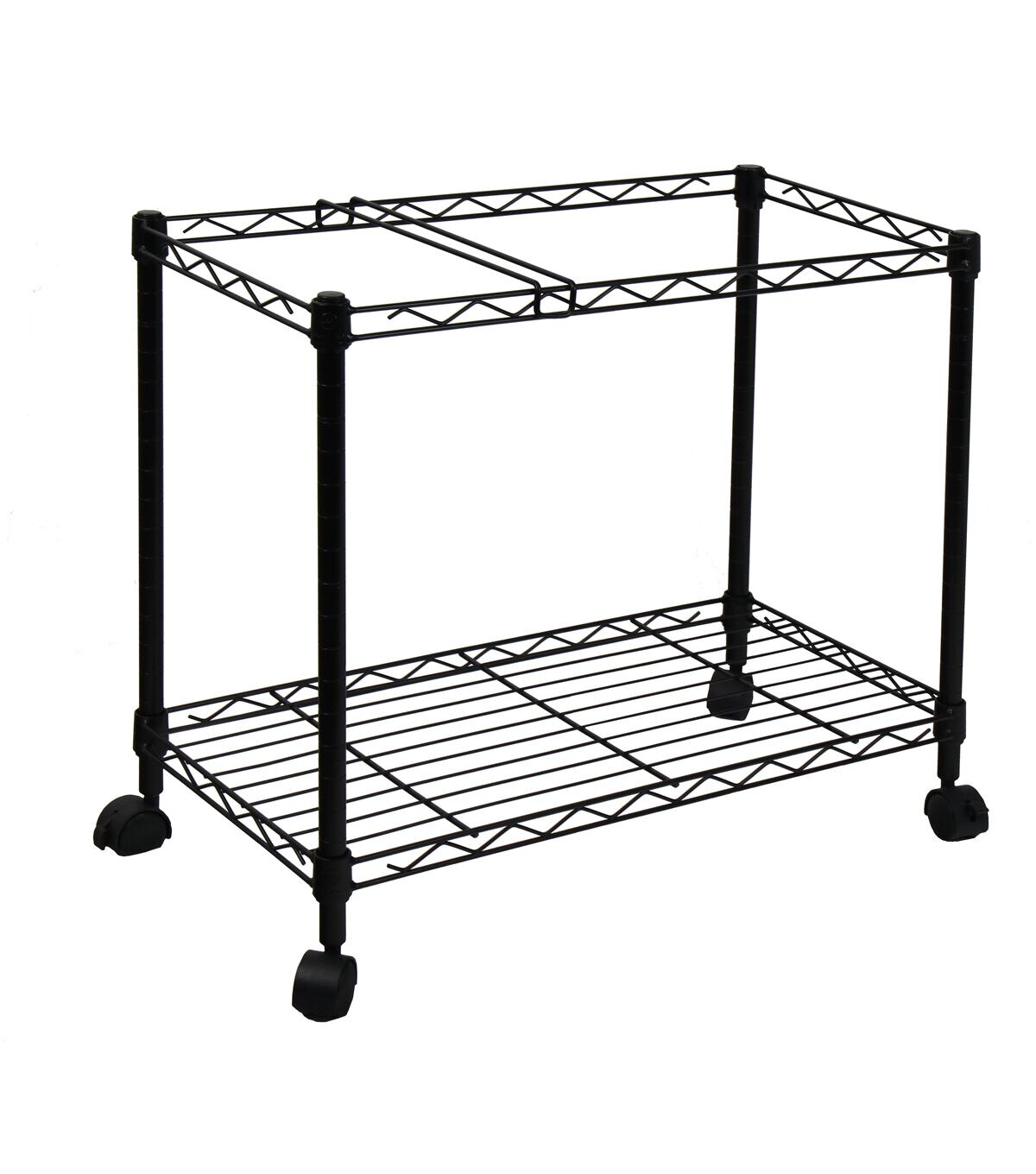 Oceanstar 24 Black Portable Single Tier Metal Rolling File Cart