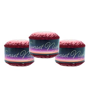 Lion Brand Sunset Nights 273yds Worsted Acrylic Yarn 3 Bundle