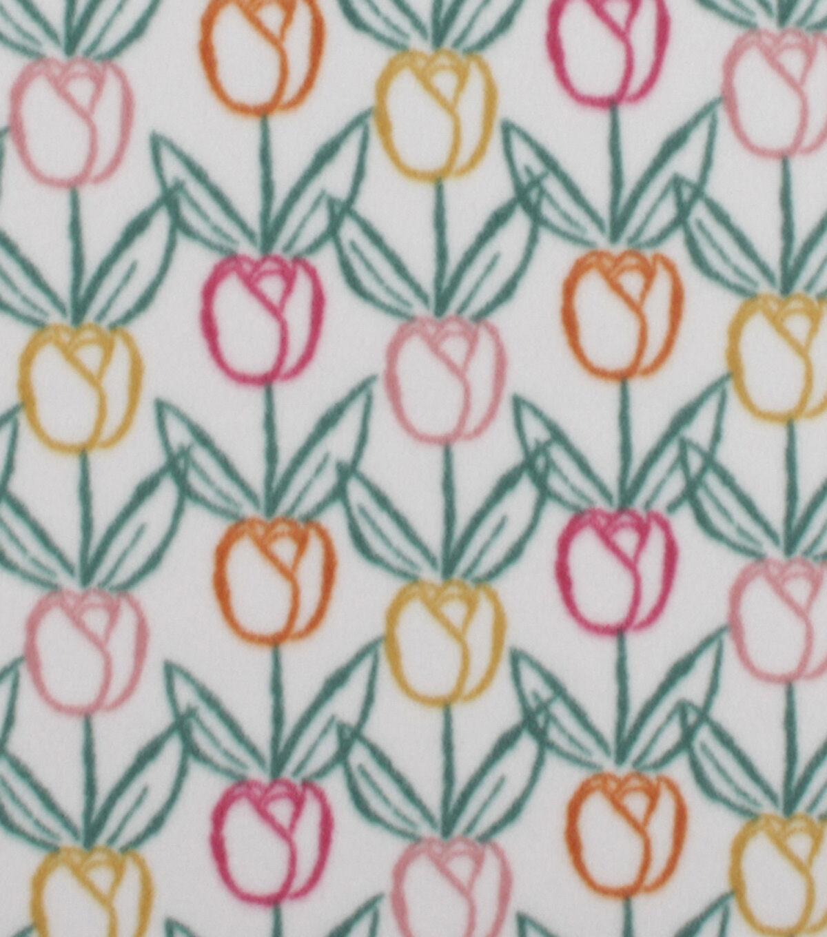 Tulips Blizzard Fleece Fabric