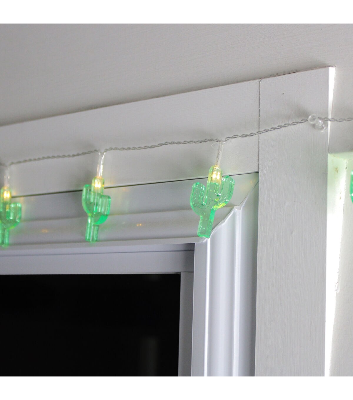 Northlight 10-Count Green Cactus LED String Lights - 4.5ft Clear Wire