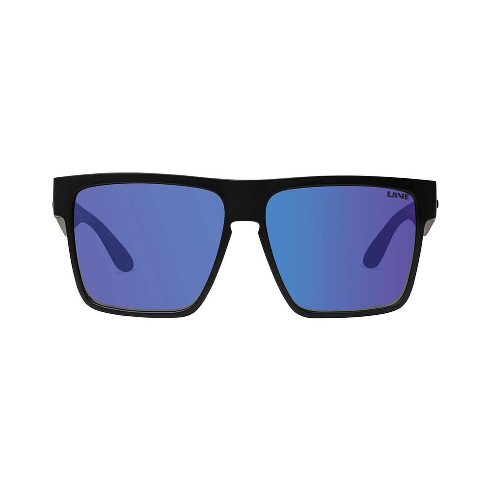Liive Men's Matt Scholz Greed Mirror Polarised Float Sunglasses Matt Black with Blue Lens