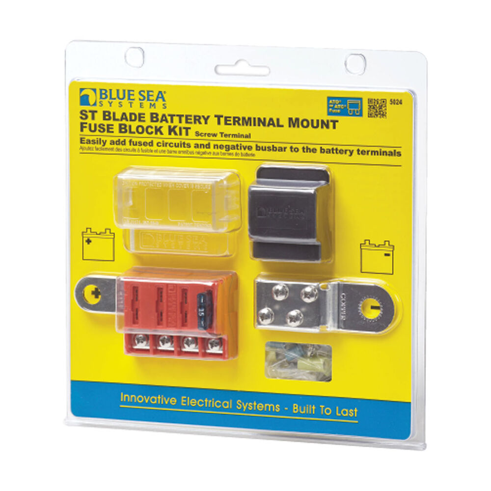 Blue Sea Systems ST Blade Battery Terminal Mount Fuse Block Kit