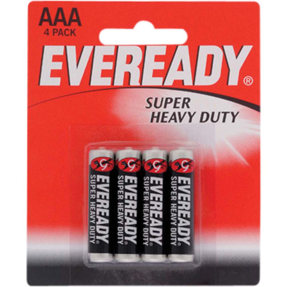 Eveready Super Heavy Duty AAA Alkaline Batteries 4 Pack