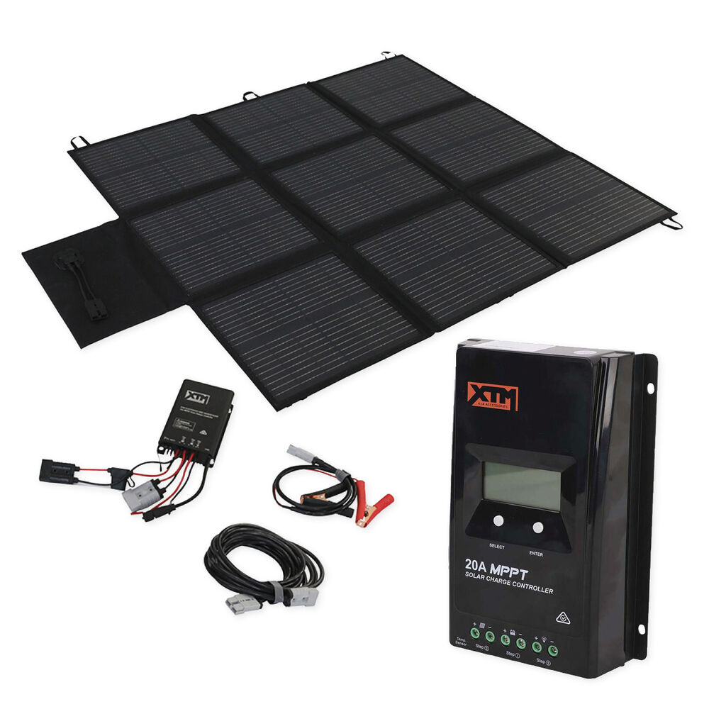 Lithium Compatible Folding Solar Blanket Set With Mppt Controller