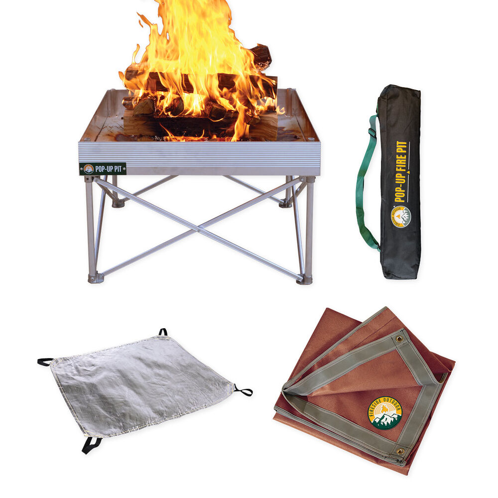 Fireside Portable Popup Fire Pit Set
