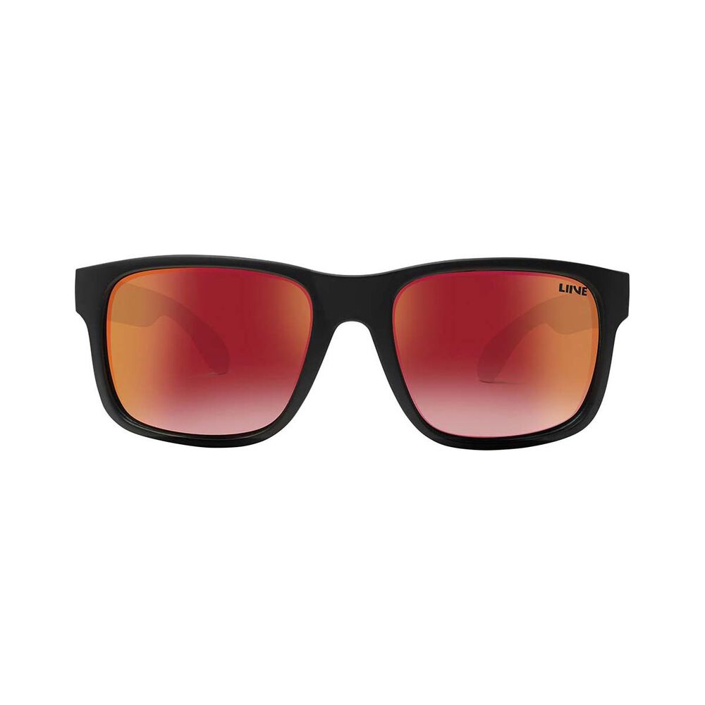 The Mad Hueys Men's Marlin Polarised Float Sunglasses Matt Black with Orange Lens