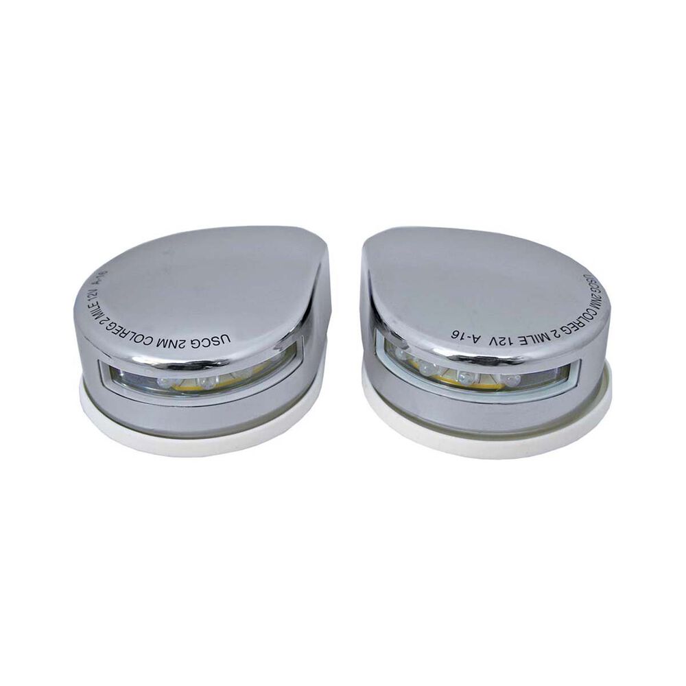 RWB LED Navigation Lights Stainless Steel 12V Horizontal Port and Starboard 2 Pack